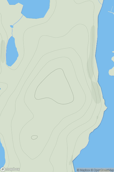 Thumbnail image for Mid Field [Shetland Islands] [HU368324] showing contour plot for surrounding peak